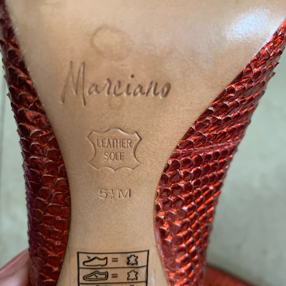 Marciano leather red high heels - Picture 4 of 4